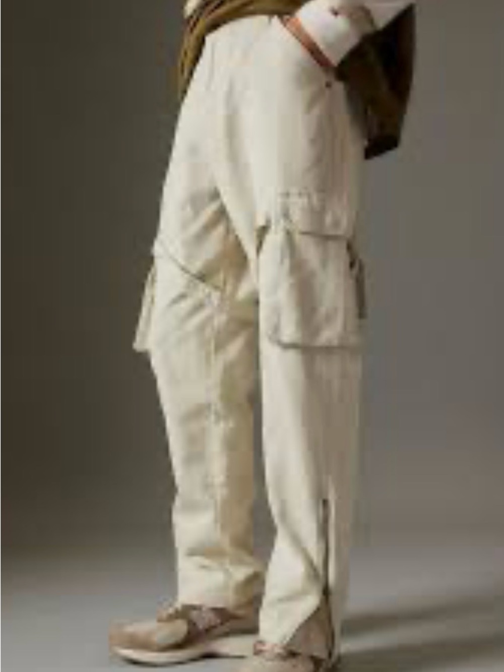BDG Cream cotton Cargo Pants Side Pockets Sz25 high rise straight leg Y2K